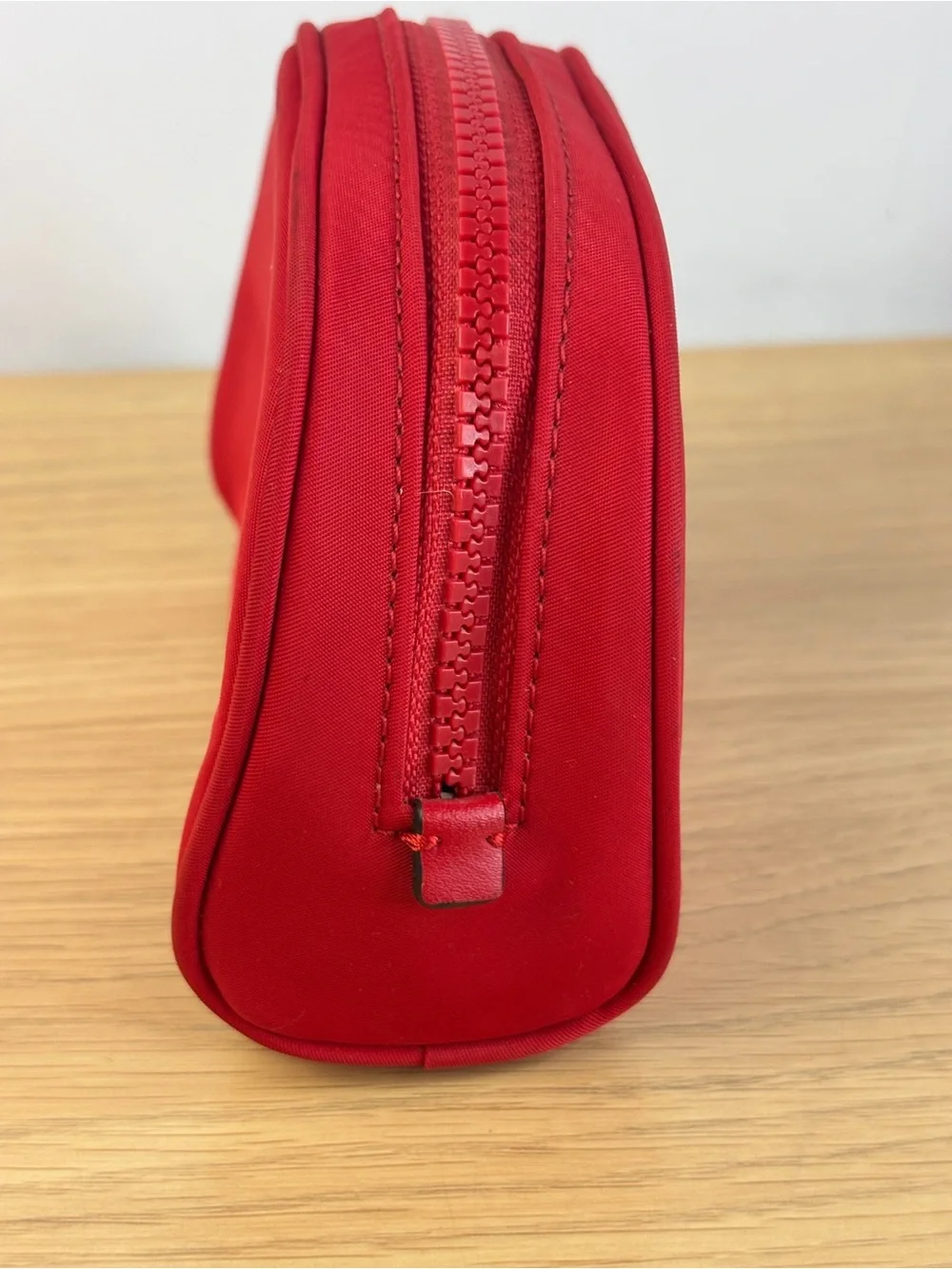 Kate Spade Jae Small Red Nylon Cosmetic Zip Pouch